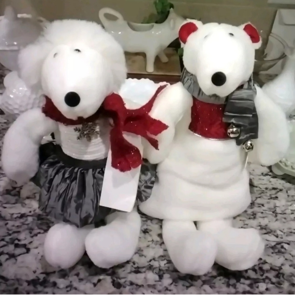Woof and Poof Plush Winter Dog Set
